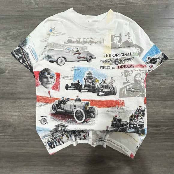 Sports Service Other - Vintage Indy 500 Racing Shirt Adult Large AOP Made In USA 90s Single Stitch